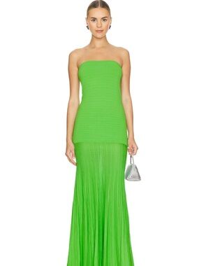 Line & Dot Arlo Tube Dress Electric Green